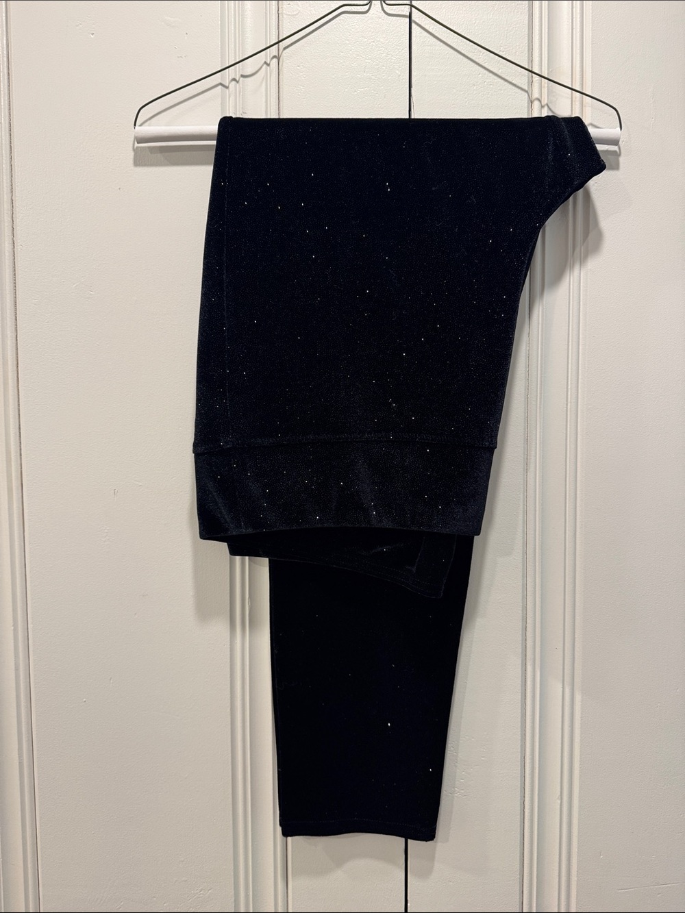GAP Black Sparkle Velvet Leggings